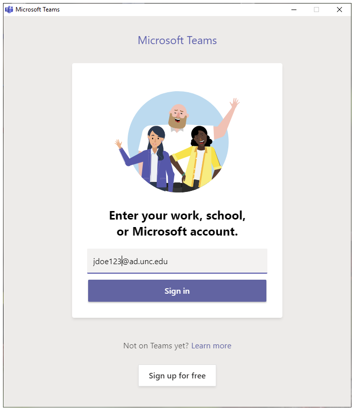 Microsoft Teams startup popup window on Windows